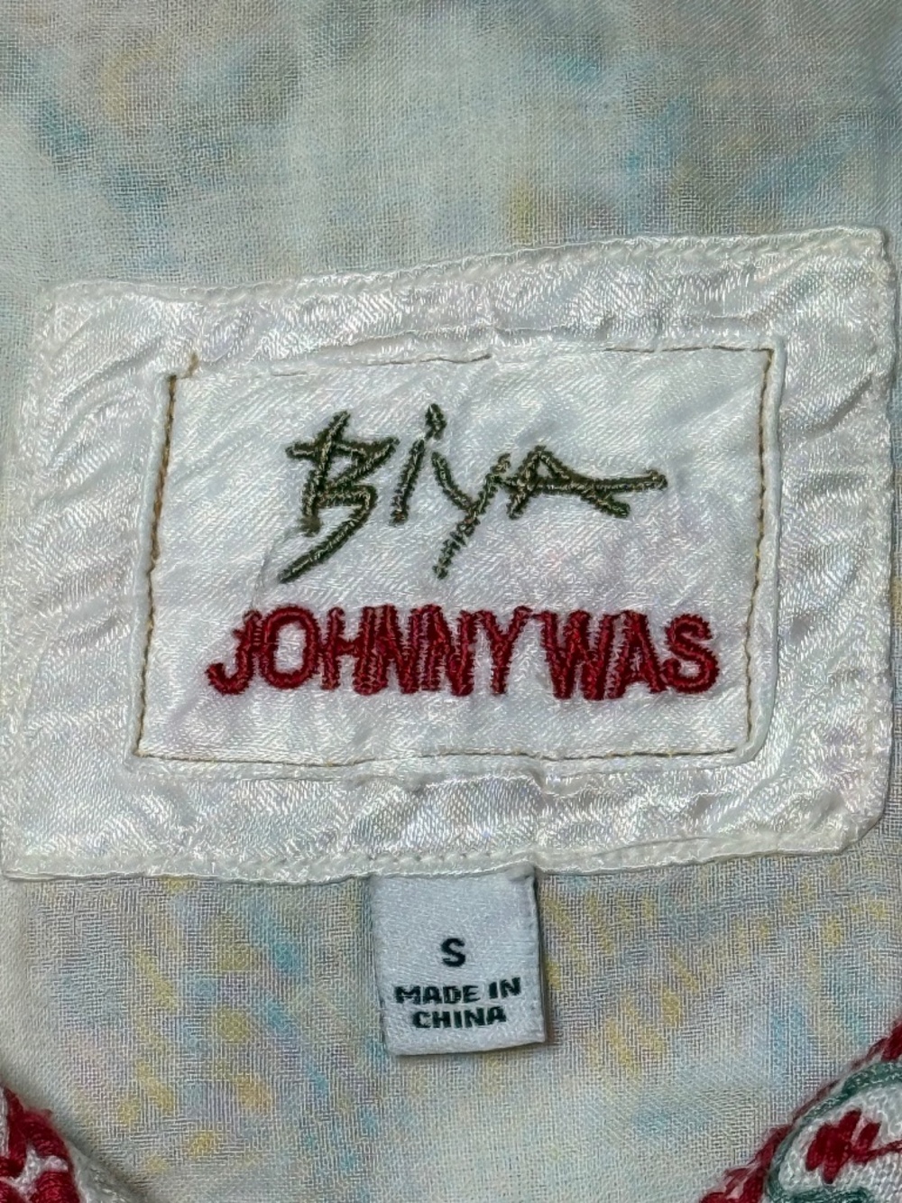 Johnny Was Mishti Tunic Dress Small White Ramie Embroidered Boho - Picture 7 of 8